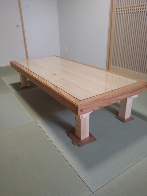 ヒノキの座卓